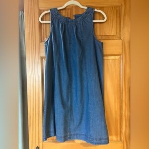 Loft Sleeveless Blue Denim Dress